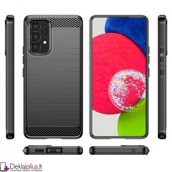 Carbon guminis dėklas - juodas (telefonams Samsung A53 5G)